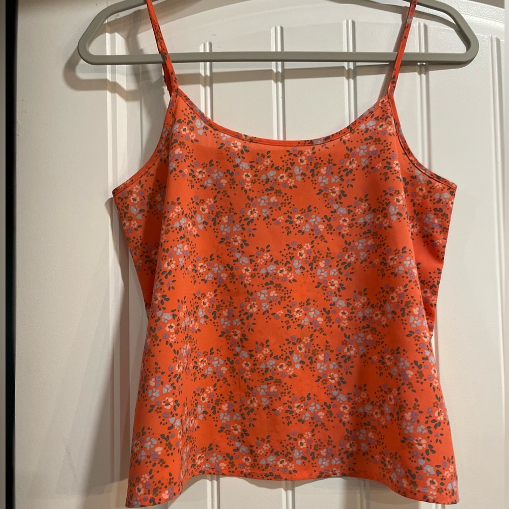 Wild Pearl (Nordstrom’s Brand) Floral Coral Pink, Lightweight Tank, Size Small